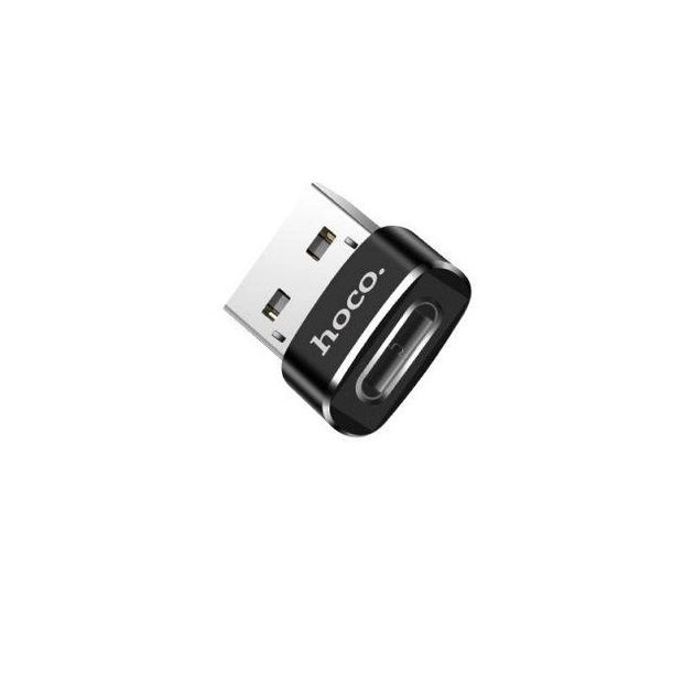 Адаптер Hoco UA6 USB Type-C - USB (F/M), Black (UA6B)