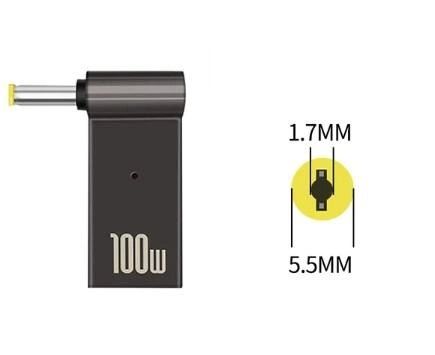 Адаптер для зарядки ноутбука Acer від павербанка PD 100W USB Type-C - 5.5x1.7mm (2000985601191)