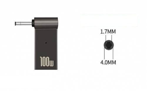 Адаптер для зарядки ноутбука Lenovo від павербанка PD 100W USB Type-C - 4.0x1.7mm (2000985601207)