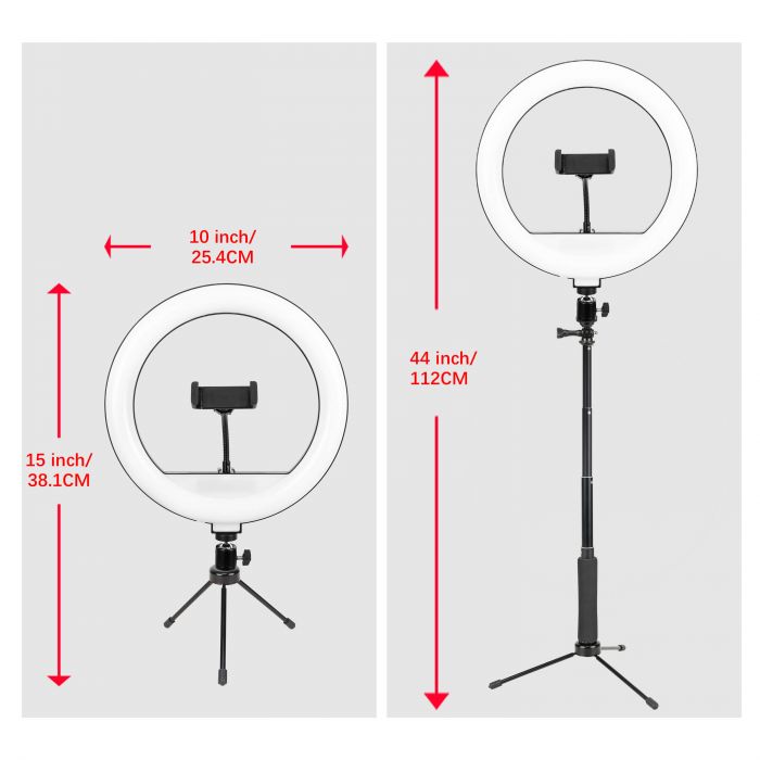 Кільцева USB LED-лампа Zomei ZM261 (kit3) 10" + штатив 0.83 м