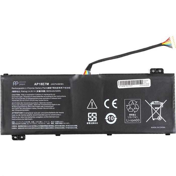 АКБ PowerPlant для ноутбука Acer Aspire 7 A715-74 (AP18E7M) 14.8V 3620mAh (NB410705)