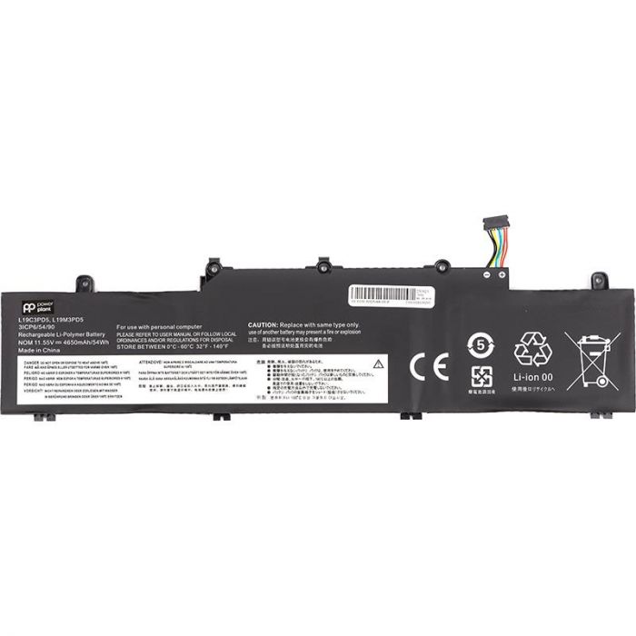 АКБ PowerPlant для ноутбука Lenovo ThinkPad E14 Gen2 (L19C3PD5) 11.55V 4650mAh (NB482122)