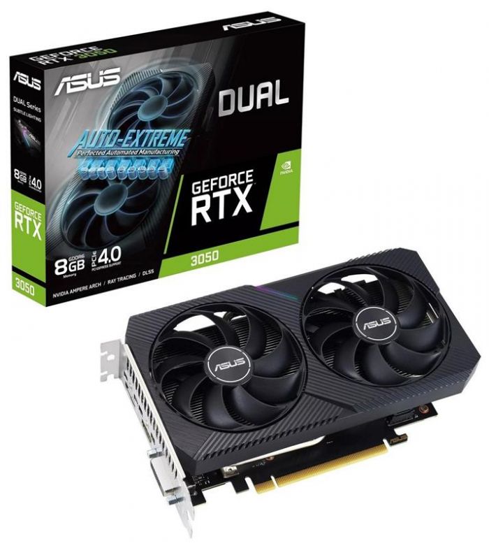 Відеокарта GF RTX 3050 8GB GDDR6 Dual V2 Asus (DUAL-RTX3050-8G-V2)