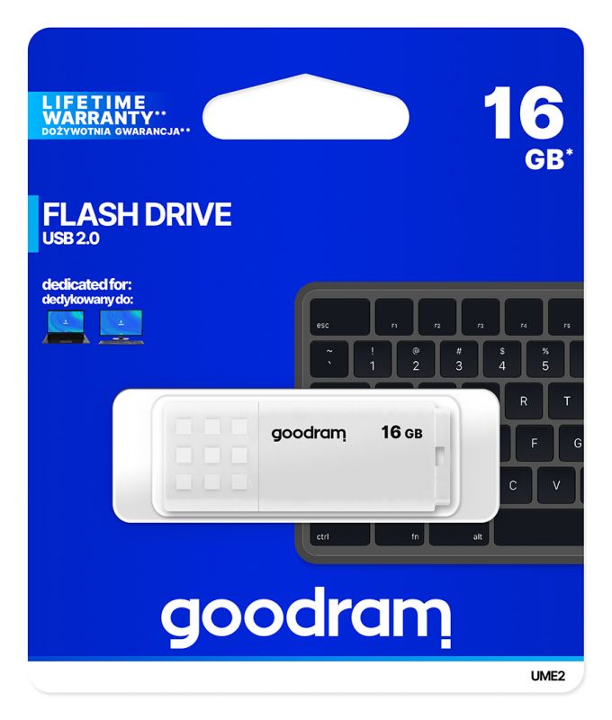 Флеш-накопичувач USB3.2 16GB GOODRAM UME2 White (UME2-0160W0R11)