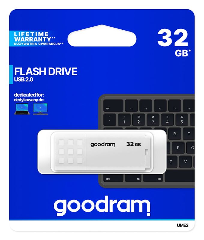 Флеш-накопичувач USB3.2 32GB GOODRAM UME2 White (UME2-0320W0R11)