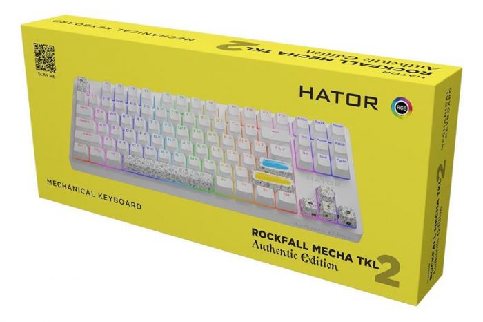 Клавіатура Hator Rockfall 2 Mecha TKL Authentic Edition White (HTK-531)