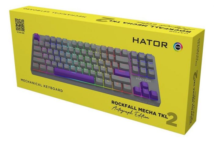 Клавіатура Hator Rockfall 2 Mecha TKL Autograph Edition Titanium (HTK-526)