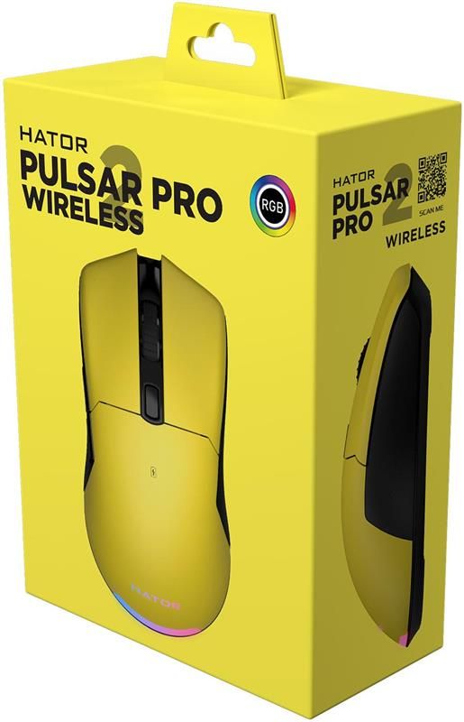 Миша бездротова Hator Pulsar 2 Pro Wireless Yellow (HTM-532)