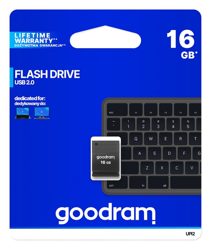 Флеш-накопичувач USB2.0 16GB GOODRAM UPI2 (Piccolo) Black (UPI2-0160K0R11)