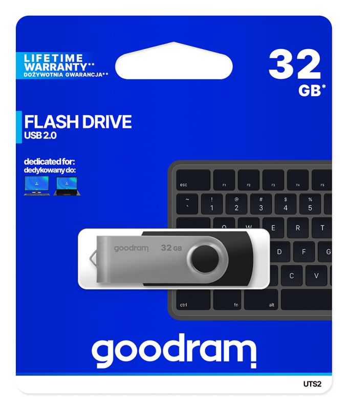 Флеш-накопичувач USB2.0 32GB GOODRAM UTS2 (Twister) Black (UTS2-0320K0R11)