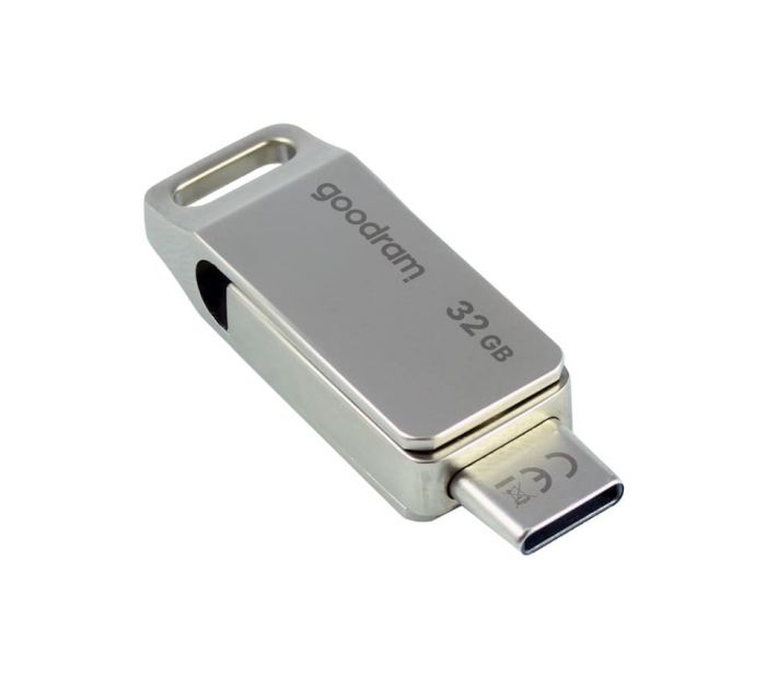 Флеш-накопичувач USB3.2 32GB OTG Type-C GOODRAM ODA3 Silver (ODA3-0320S0R11)