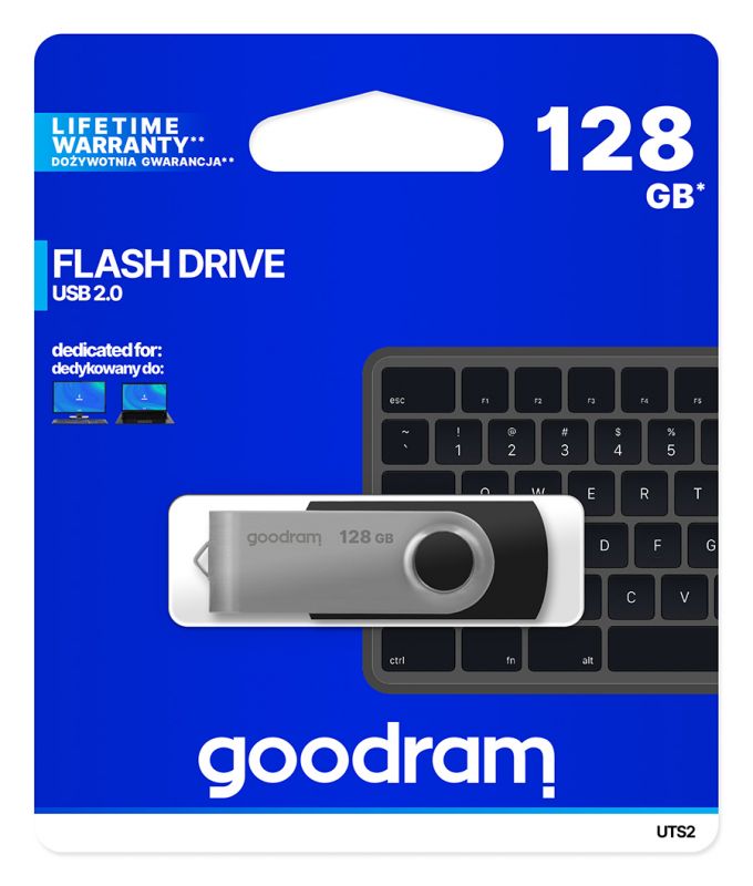 Флеш-накопичувач USB2.0 128GB GOODRAM UTS2 (Twister) Black (UTS2-1280K0R11)