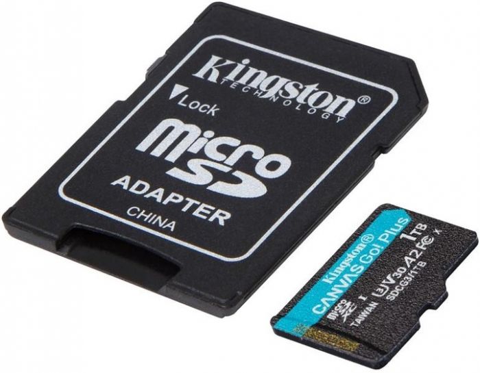 Карта пам`яті MicroSDXC 1TB UHS-I/U3 Class 10 Kingston Canvas Go! Plus R170/W90MB/s + SD-адаптер (SDCG3/1TB)