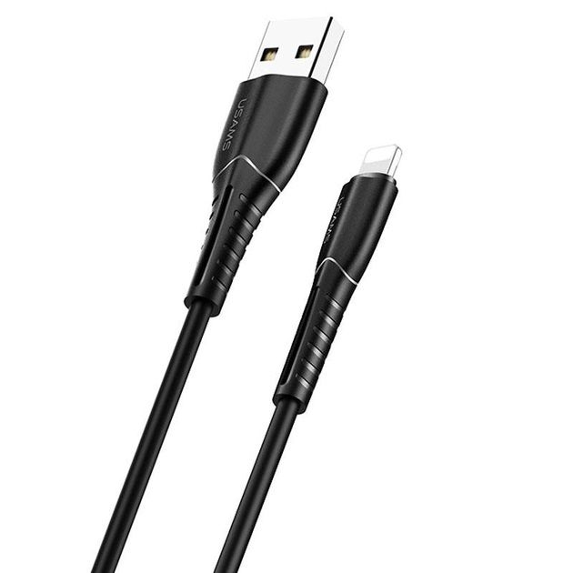 Кабель Usams US-SJ364 USB - Lightning, 1 м, Black (SJ364USB01)