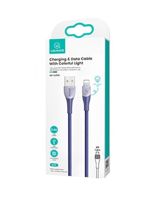 Кабель Usams US-SJ541 USB - Lightning, 1.2 м, Blue (SJ541USB02)