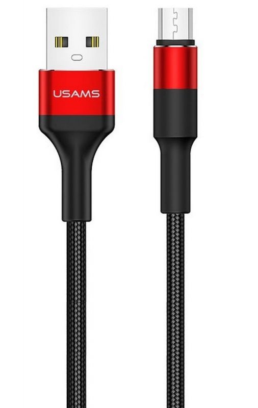 Кабель Usams US-SJ224 USB - micro USB, 1.2 м, Red (SJ224USB02)