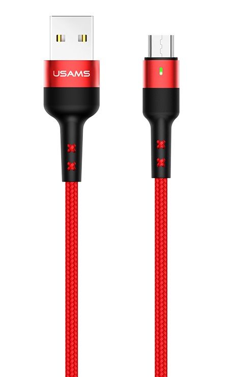 Кабель Usams US-SJ312 USB - Micro USB, 1 м, Red (SJ312MC02)