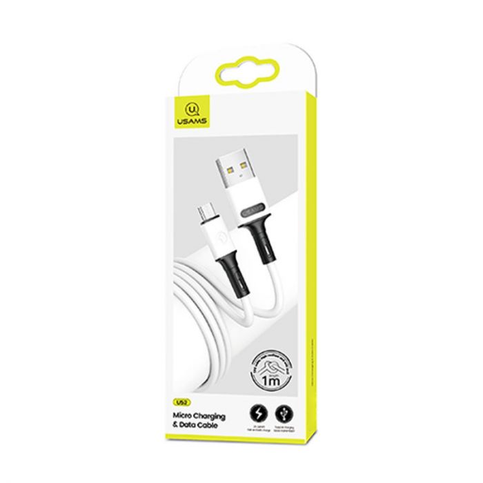 Кабель Usams US-SJ435 USB - Micro USB, 1 м, White (SJ435USB01)