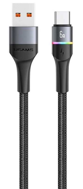 Кабель Usams US-SJ536 USB - USB Type-C, 1.2 м, Black (SJ536USB01)