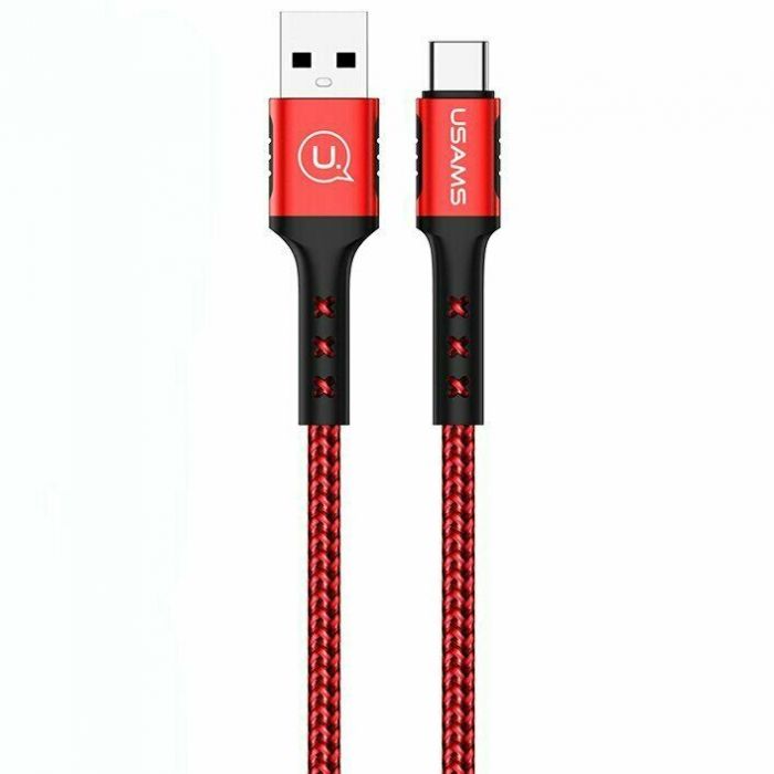 Кабель Usams US-SJ289 USB - USB Type-C, 1.2 м, Red (SJ289USB02)