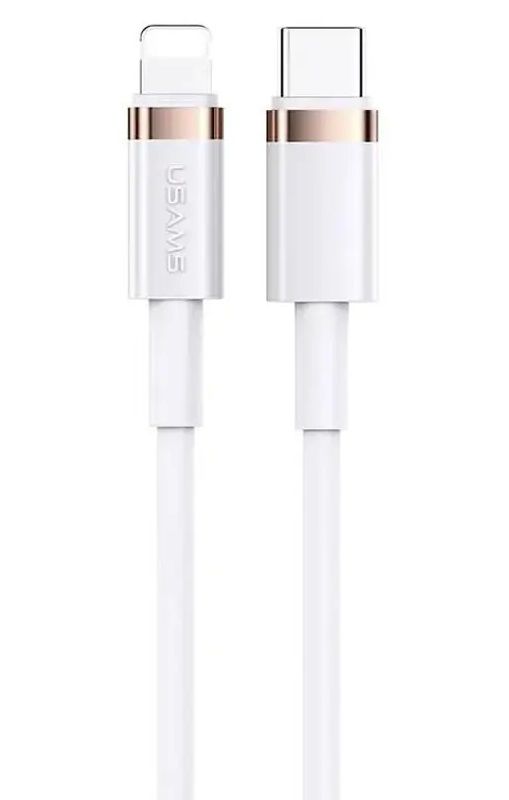 Кабель Usams US-SJ484 USB Type-C - Lightning, 1.2 м, White (SJ484USB02)