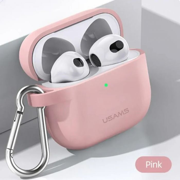 Чохол Usams US-BH741 Silicon для Apple AirPods 3 Pink (BH741AP03)