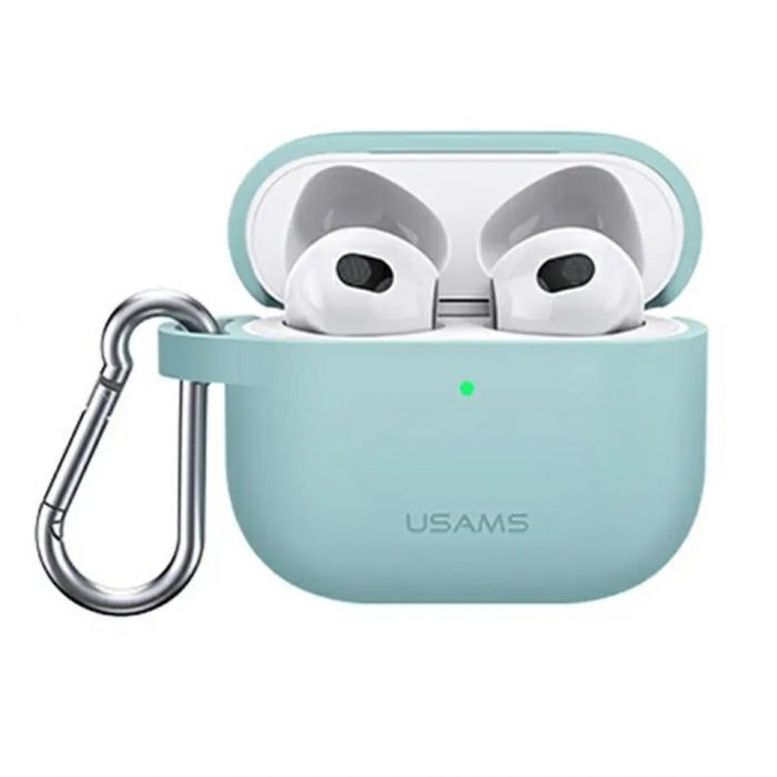 Чохол Usams US-BH741 Silicon для Apple AirPods 3 Green (BH741AP04)