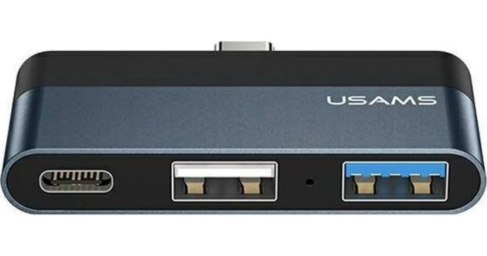 Концентратор USB Type-C Usams US-SJ490 Mini HUB Black (SJ490HUB01)