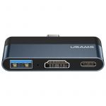 USB-хаб Usams US-SJ492 Mini HUB USB Type-C Black (SJ492HUB01)