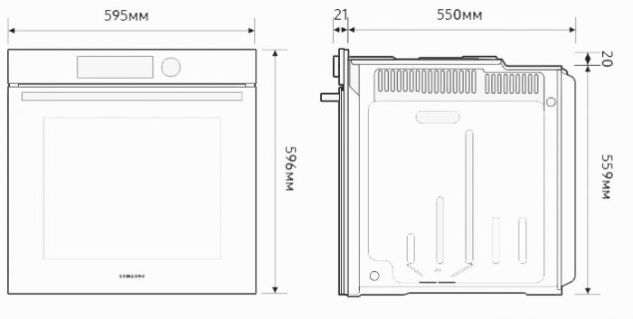 Духова шафа Samsung NV7B4125ZAS/WT