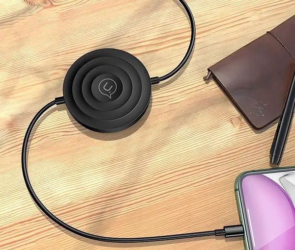 Бездротовий зарядний пристрій Usams US-CC096 Wireless Charger + Lightning Charging Cable Black (CC96WH01)