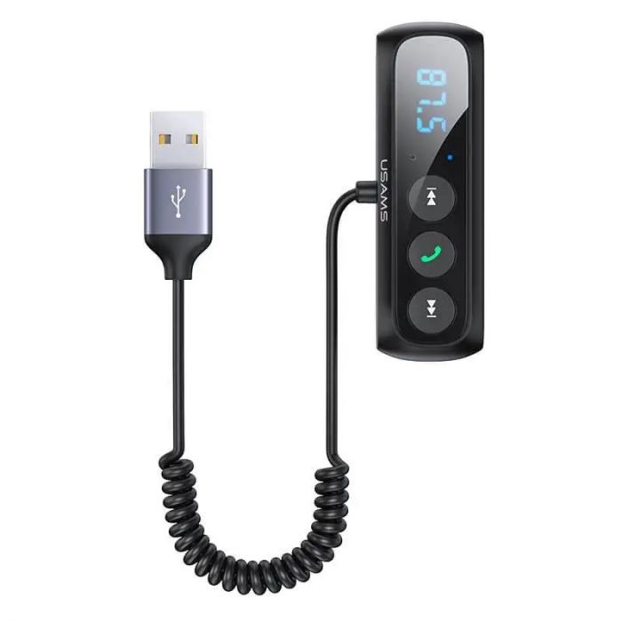 FM-трансмітер Usams US-SJ503 (Bluetooth V5.0) Black (SJ503JSQ01)