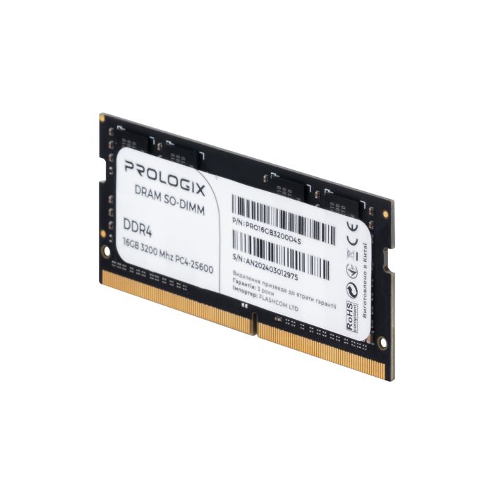 Модуль пам`ятi SO-DIMM DDR4 16GB/3200 Prologix (PRO16GB3200D4S)