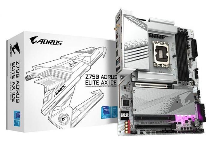 Материнська плата Gigabyte Z790 Aorus Elite AX Ice Socket 1700