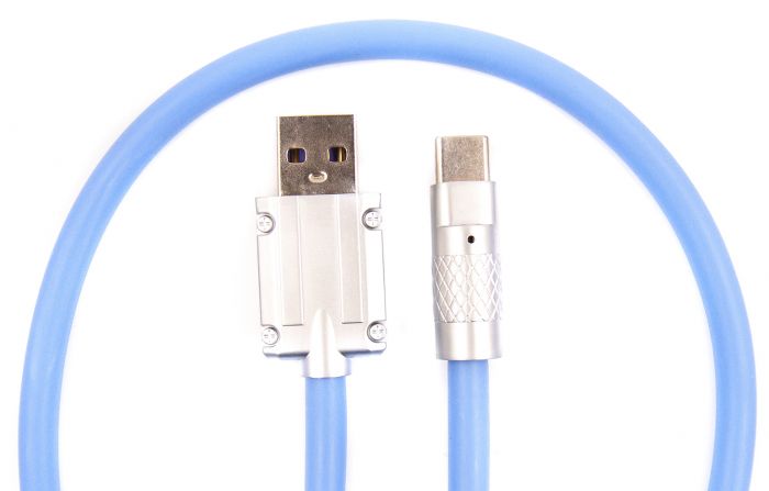 Кабель Dengos USB-USB Type-C 1м Blue (PLS-TC-NS-BLUE)