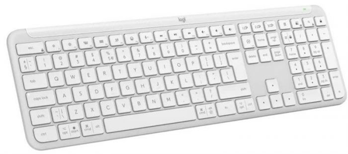 Клавiатура бездротова Logitech Signature Slim K950 US OffWhite USB (920-012466)