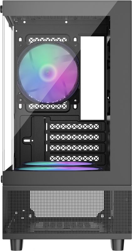 Корпус 1stPlayer Mi2-A-2F2R(AP)-1F2(AP)-BK Black без БЖ