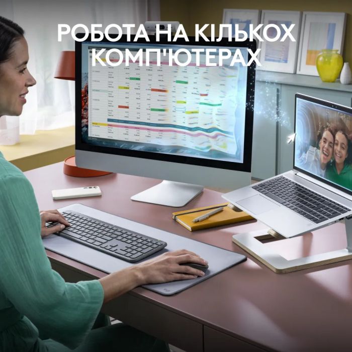 Комплект (клавіатура, миша) бездротовий Logitech Signature Slim Combo MK950 for Business Graphite (920-012508)