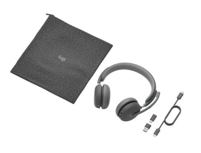 Bluetooth-гарнітура Logitech Zone 2 for Business Wireless/Bluetooth UC Graphite (981-001152)