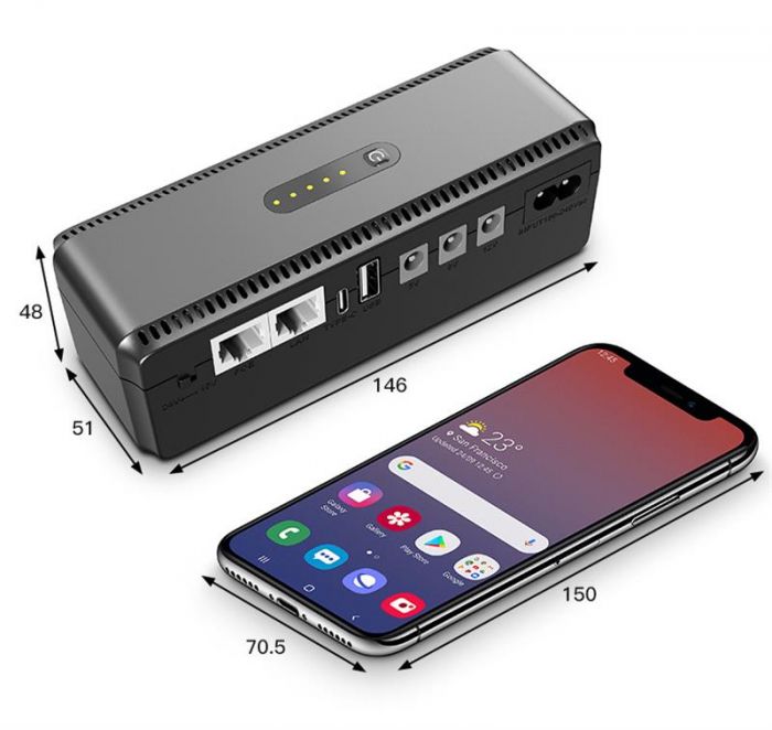 Джерело безперебійного живлення Yepo Smart DC-UPS 10400mAh DC-5V/9V/12V (UA-112485)