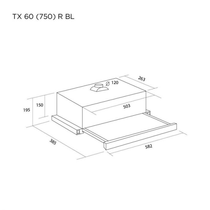 Витяжка Pyramida TX 60 (750) R BL