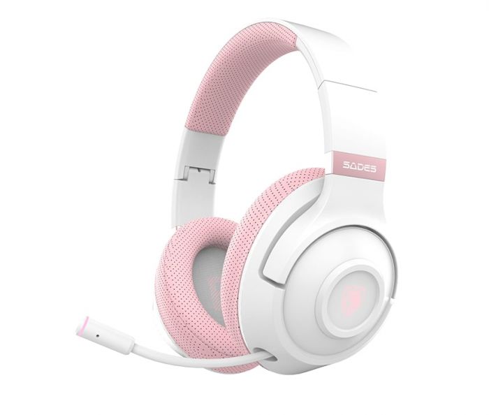 Bluetooth-гарнітура Sades SA-205 Whisper White/Pink (sa205whp)