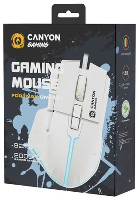 Миша Canyon Fortnax GM-636 RGB USB White (CND-SGM636W)