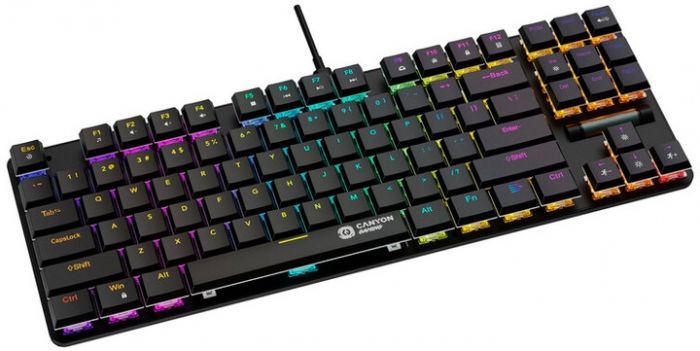 Клавіатура Canyon Cometstrike GK-50 RGB TKL ENG/UKR USB Black (CND-SKB50-US)