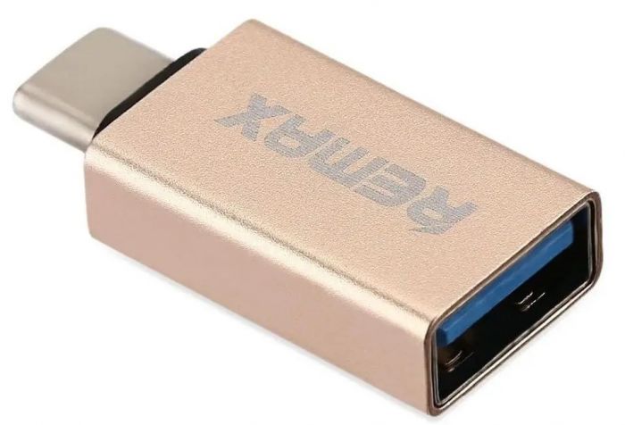 Адаптер Remax Glance USB-USB Type-C RA-OTG1 Gold (6954851289753)