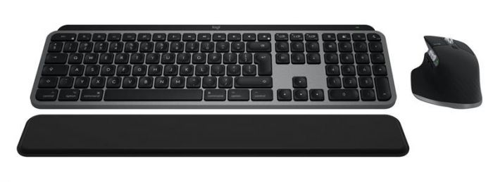 Комплект (клавіатура, миша) бездротовий Logitech MX Keys S Combo for Mac Space Grey (920-012845)