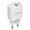 Мережевий зарядний пристрій Canyon H-20-04 (2USB, 3A) PD, QC3.0 White (CNE-CHA20W04)