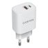 Мережевий зарядний пристрій Canyon H-20-04 (2USB, 3A) PD, QC3.0 White (CNE-CHA20W04)