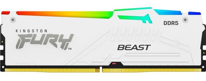 Модуль пам`ятi DDR5 32GB/5200 Kingston Fury Beast White RGB (KF552C36BWE-32)