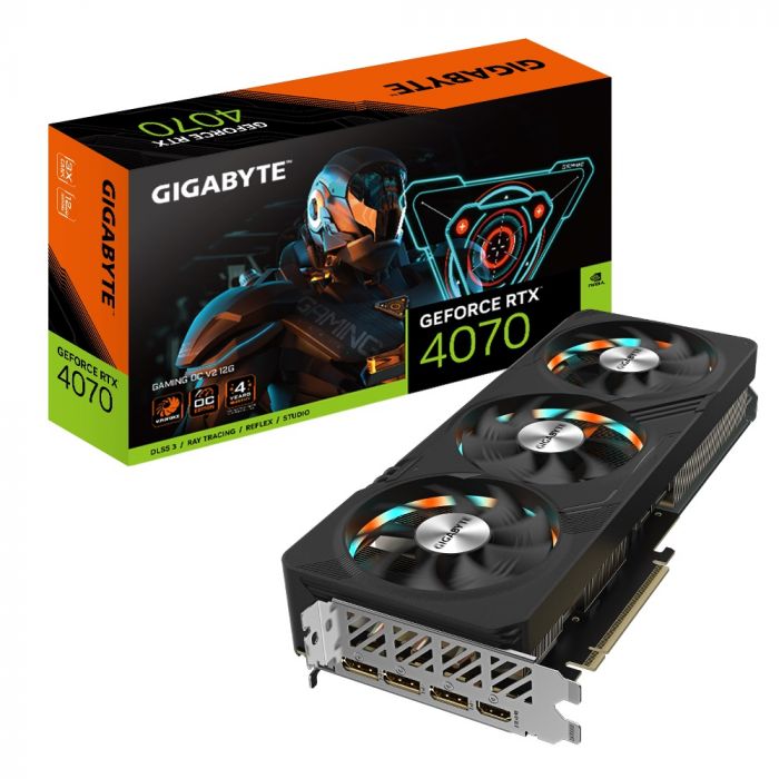 Відеокарта GF RTX 4070 12GB GDDR6X Gaming OC V2 Gigabyte (GV-N4070GAMING OCV2-12GD)